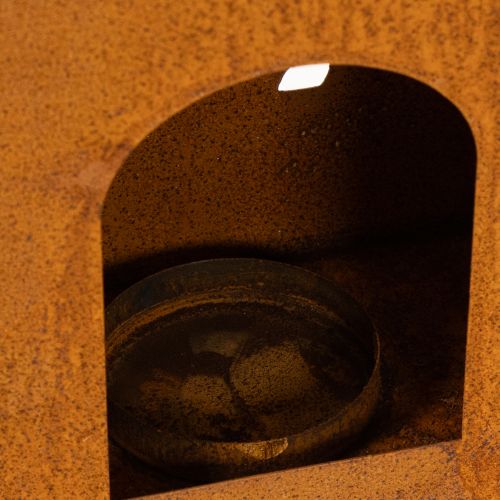 Kersttheelichthouder, roestige metalen kaarsenhouder, hert, 45x14cm | Floristik24.nl