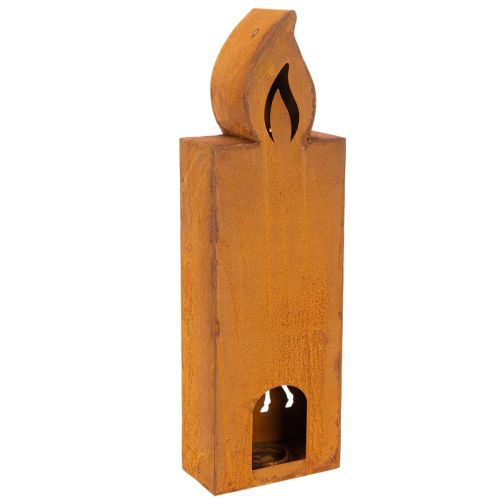 Kersttheelichthouder, roestige metalen kaarsenhouder, hert, 45x14cm | Floristik24.nl