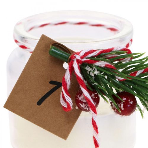 Waxinelichthouder glas Adventskaarshouder glazen pot Ø6cm 4st
