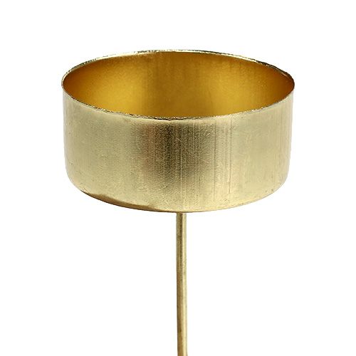 Floristik24 Theelichthouder goud Ø4cm L7cm 4st