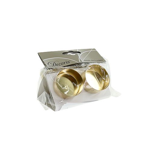 Floristik24 Theelichthouder goud Ø4cm L7cm 4st