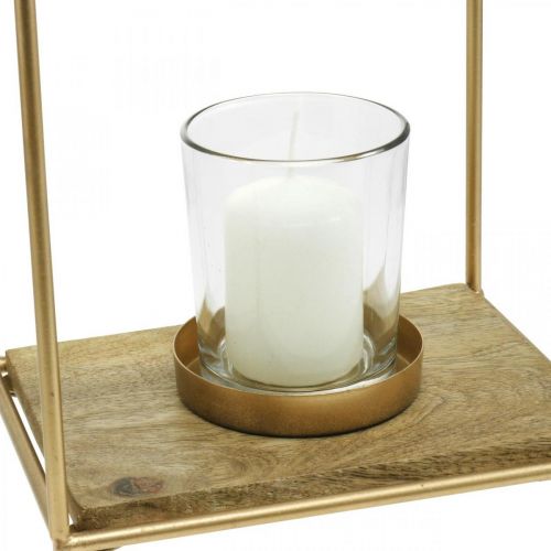 Floristik24 Lantaarnhuis metaal decoratie waxinelicht kaars glas 20×16×26cm