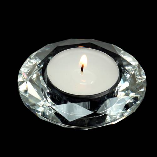Floristik24 Waxinelichthouder kandelaar diamant helder Ø7cm