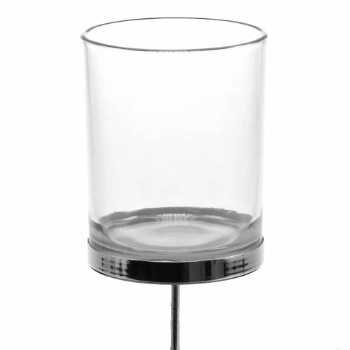 Floristik24 Insteekkaarsenhouder metaal/glas Ø6,5cm H19cm 2st