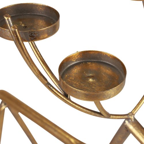 Artikel Theelichthouder metalen hert decoratieve kandelaar H44,5cm