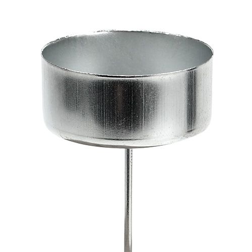 Artikel Theelichthouder zilver Ø4cm L7cm 4st