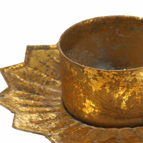 Artikel Waxinelichthouder om metaal in goud te plakken Ø9cm H9cm 4st