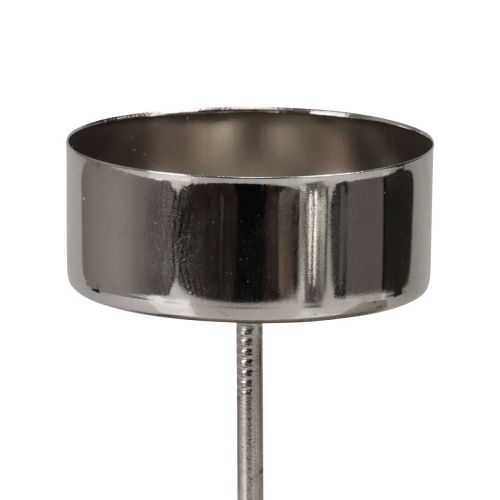 Artikel Theelichthouder om adventskrans op te plakken zilver Ø4cm 8 st