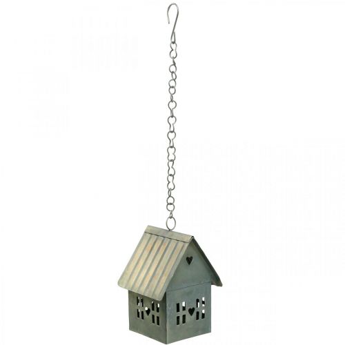 Floristik24 Lichthaus theelichthouder metaal om op te hangen H12.5cm