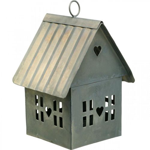 Floristik24 Lichthaus theelichthouder metaal om op te hangen H12.5cm