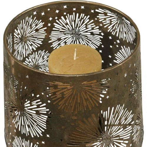 Floristik24 Theelichtlamp kaarshouder vloerlamp vintage metaal Ø25cm H57.5cm