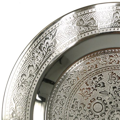 Floristik24 Sierbord Marrakech zilver Ø33cm