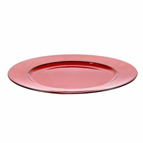 Artikel Decoratief bord rood/zwart Ø22cm