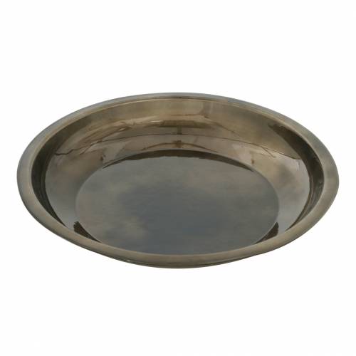 Floristik24 Decoratief bord van glanzend brons metaal Ø23,5cm