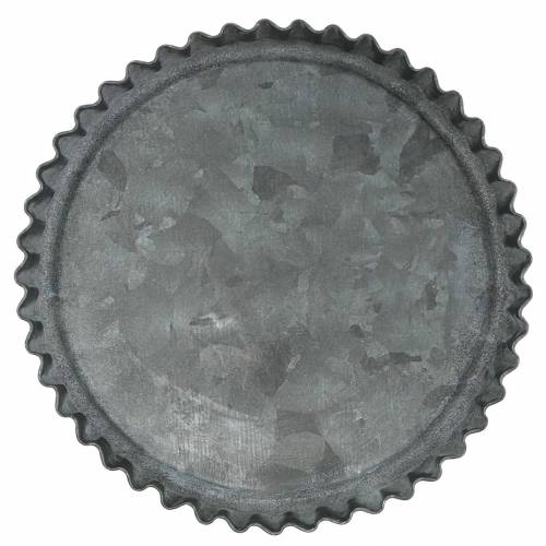 Floristik24 Decoratieve plaat bakvorm set zink Ø7,8-11,5cm H1,3cm