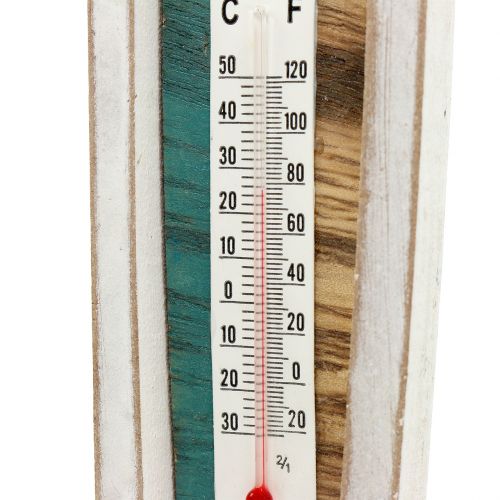 Thermometer in houten bootvorm om op te hangen 46cm 1stuk