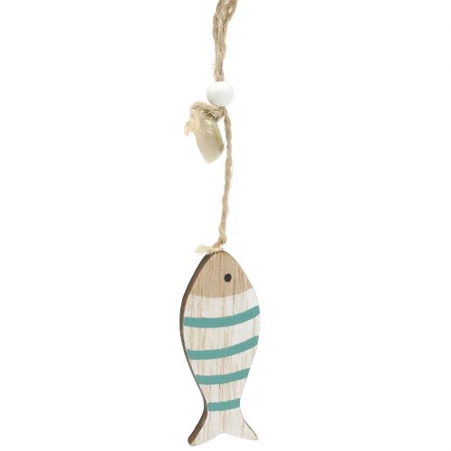 Thermometer in houten bootvorm om op te hangen 46cm 1stuk