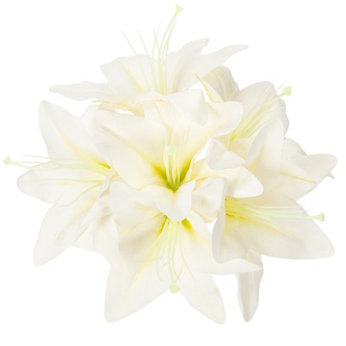 Kunstmatige witte tijgerlelies voor vazen en bloemstukken, bosje van 6 bloemen (29 cm). | Floristik24.nl