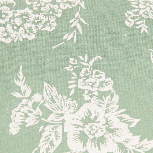 Artikel Tafellint groen rollint bloemen katoen mint 15cm 3m