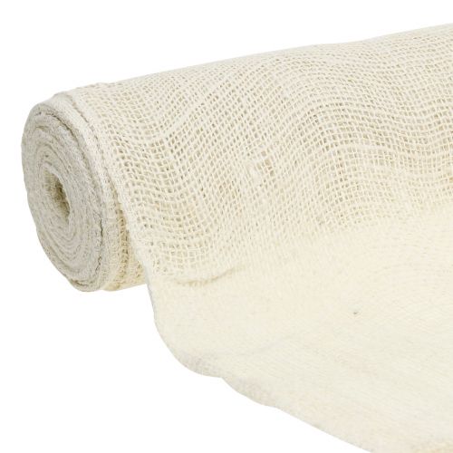 Floristik24 Tafelkleed jute gebleekt 50cm x 910cm