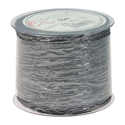 Artikel Zijdelint tafellint cadeaulint zilverlint 75mm 15m