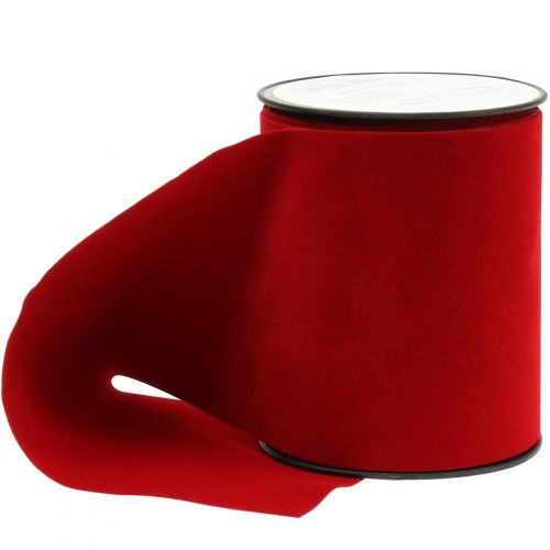Floristik24 Tafelband Fluweelband Rood 100mm 8m