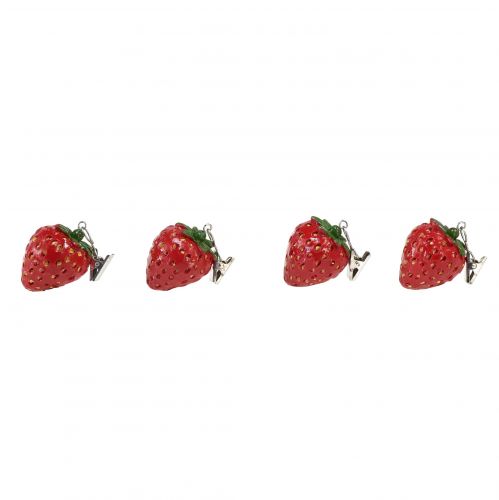 Tafelkleedgewicht tafelkleedclips aardbeien 4,5 cm 4st