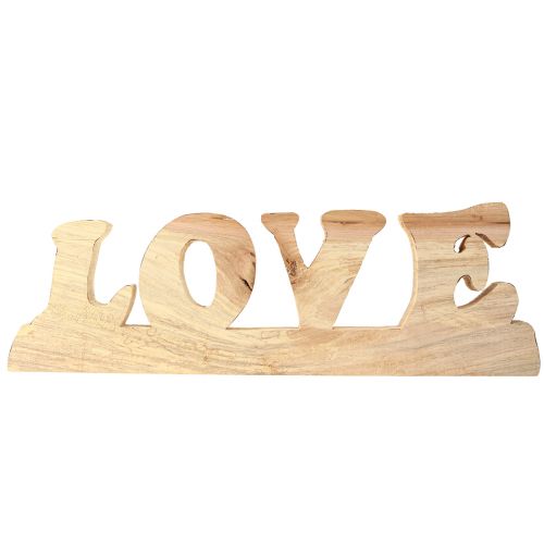 Artikel Tafeldecoratie houten standaard “Love” natuurlijk wilgenhout 60×19cm