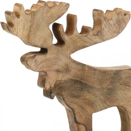 Floristik24 Tafeldecoratie Kerstdeco eland houten standaard deco hert H27.5cm