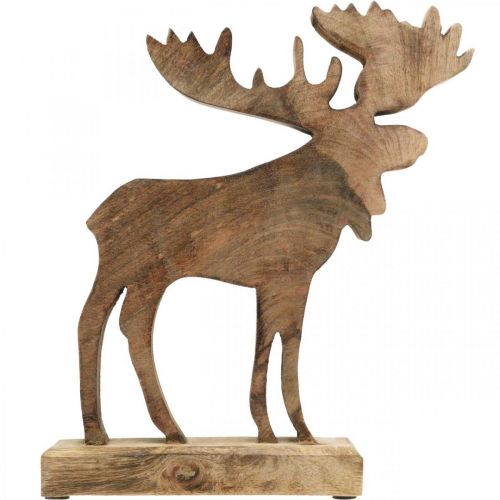 Floristik24 Tafeldecoratie Kerstdeco eland houten standaard deco hert H27.5cm