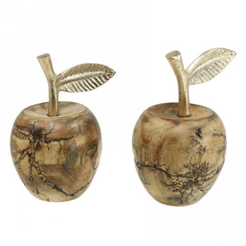 Floristik24 Tafeldecoratie hout appel hout decoratie deco appel hout H11 cm Ø6.5cm 2st
