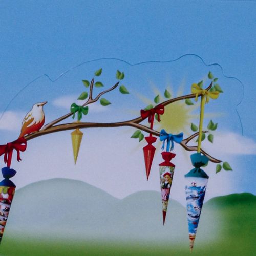 Tafeldecoratie school inschrijving, naamkaartjes school start decoratie 6×9cm 6st