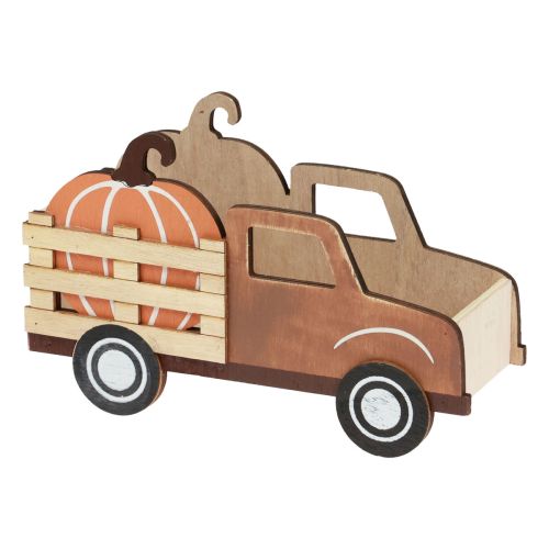 Floristik24 Tafeldecoratie herfstpompoendecoratie bestelwagen hout 20×7,5×12,5cm