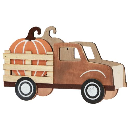 Artikel Tafeldecoratie herfstpompoendecoratie bestelwagen hout 20×7,5×12,5cm