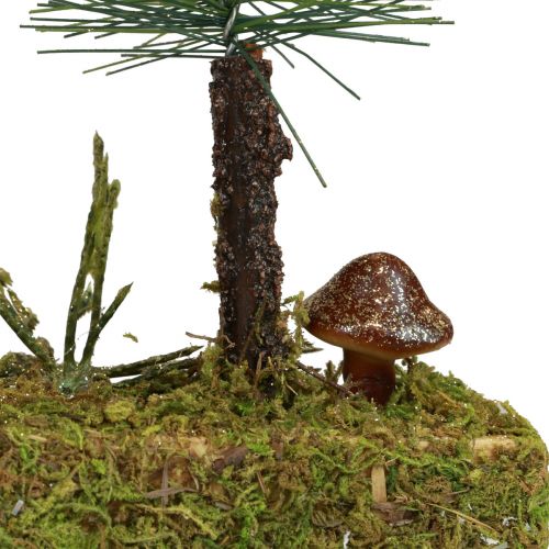 Floristik24 Tafeldecoratie mini dennenbomen kunst dennenbosbasis 30cm