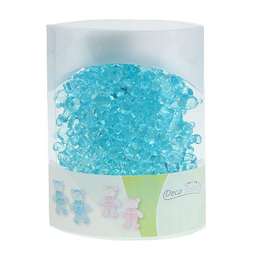 Artikel Tafeldecoratie voor de geboorte beer blauw 3.5cm 60st