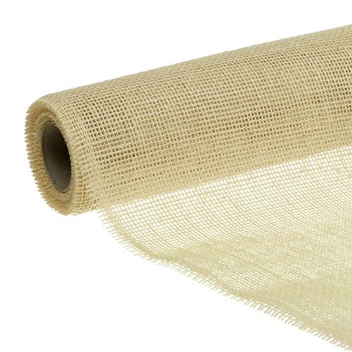 Floristik24 Tafelloper jute lint gebleekt 30cm 5m