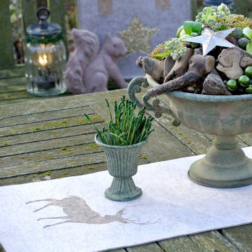 Floristik24 Tafelloper vilt hert natuur 30cm x 120cm