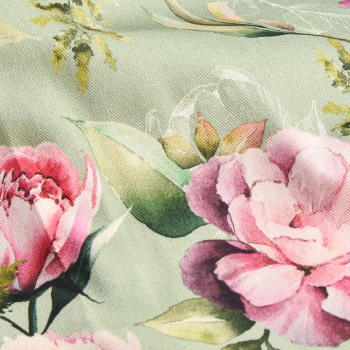 Floristik24 Tafelloper voorjaar pioenroos tafelloper groen 40x150cm