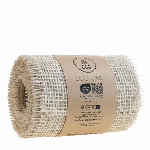 Artikel Tafelloper jute jute lint tafellint wit B15cm L10m