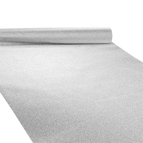 Floristik24 Tafelloper zilver 50cm 3m