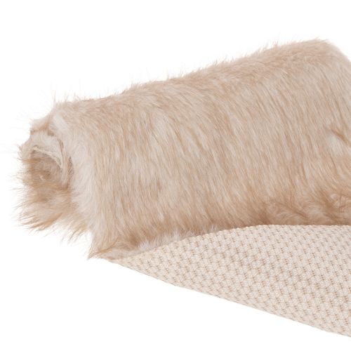 Beige tafelloper met een rand