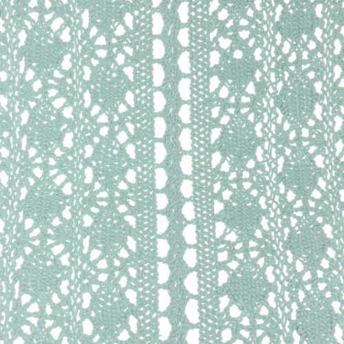 Floristik24 Tafelloper gehaakt kant mintgroen 30cm x 140cm