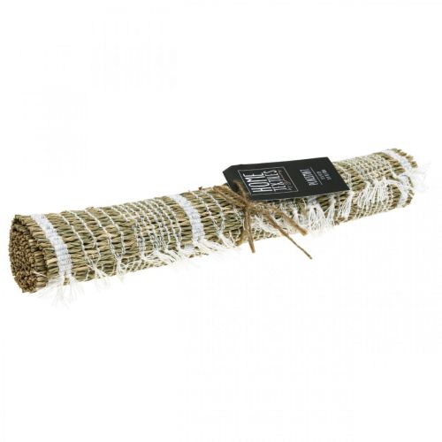 Floristik24 Placemat zeegras naturel, wit Kleine tafelloper placemat 47×33cm