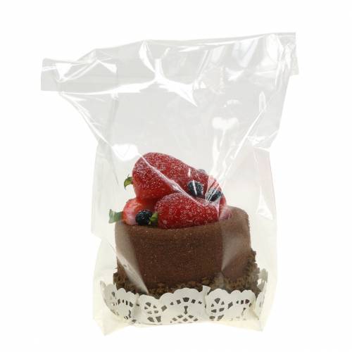 Floristik24 Decoratieve cake chocolade eten replica 7cm