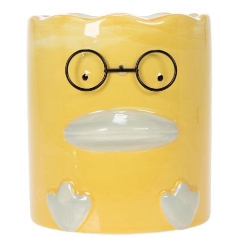 Artikel Cilindrische decoratieve keramische vaas in de vorm van een eend voor een stijlvol huis, 13 cm, 2 stuks