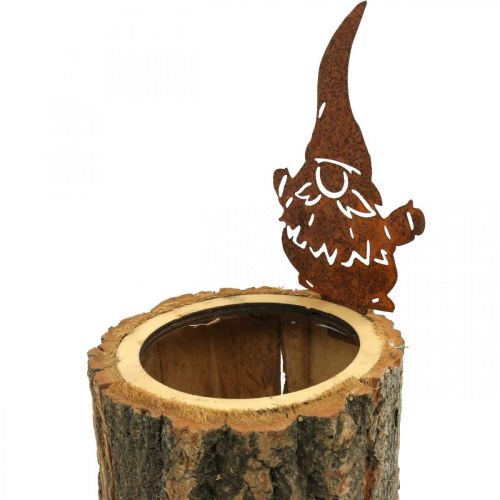 Artikel Bloempot hout plantenbak hout look roestig imp H24cm