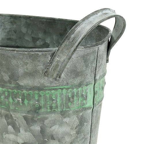 Floristik24 Pot zink ovaal 20cm x 12cm H14cm