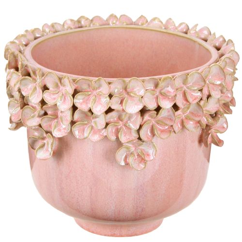 Artikel Bloempot Keramiek Roze – Elegante plantenpot met bloemendecoratie Ø16cm