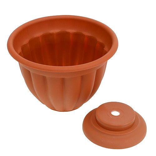 Floristik24 Pot met voet plantenbak kunststof Ø15cm H13cm
